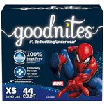 Huggies Goodnites Boys Bedwetting Night Time Underwear, Goodnites, XS (28-43 lb.), 44 Ct