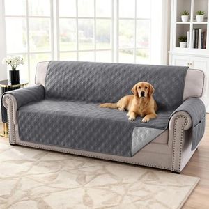 Smarcute 100% Waterproof Sofa Cover Couch Covers 3 Seater Non-Slip Thick Durable Sofa Slipcovers for 3 Cushion Couch Pet Dog Cat Friendly Furniture Protector (3 Seater, Grey)