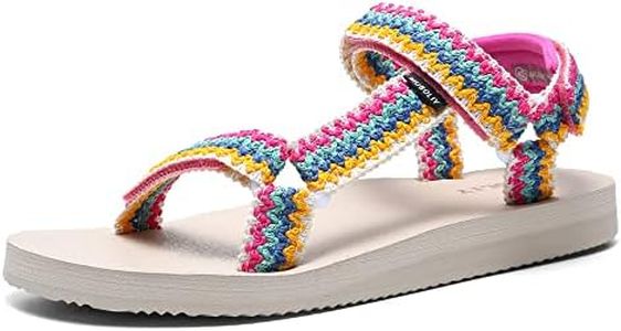 Muboliy Women's Sandals Casual Summer Water Sandals with Arch Support Yoga Mat Insole Outdoor Wadable Hiking Sandals