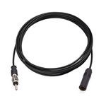 Bingfu Car Radio Antenna Extension Cable 6.5 feet / 2m FM AM Radio Car Antenna Extension Cable Cord DIN Plug Connector Coaxial Cable for Vehicle Truck Car Stereo Head Unit CD Media Receiver Player