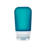 humangear GoToob+ Refillable Silicone Travel Size Bottles with Locking Cap, Teal, Medium (2.5oz), GoToob+ Refillable Silicone Travel Size Bottles with Locking Cap