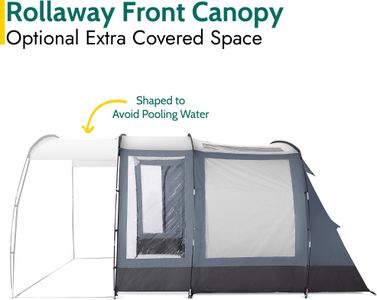 Trail Langley Campervan Driveaway Awning – UPF50+, 5000mm Waterproof, Side Tent with Groundsheet, Windows, Front Canopy, 180-210cm Height