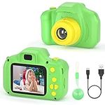 VATENIC Kids Toys Camera Best Birthday Gift for 3-12 Years Old Boys Girls 2 Inch 1080P FHD Digital Video Camera for Toddler 3 4 5 6 7 8 9 Year Old Girls with 32 GB (Green)