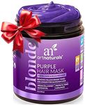 Artnaturals Purple Hair Mask for Blonde, Silver & Platinum Hair - Removes Yellow Brassy Color, Repairs Dry & Bleached Hair - Deep Conditioning Treatment Hair Moisturizer - Sulfate Free (8 Oz/226g)