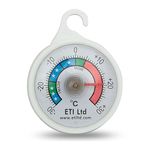 Fridge Or Freezer Thermometer 52 mm Dial, Colour Coded Zones. Ideal For Home, Restaurants, Bars, Cafes