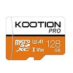 KOOTION 128GB Micro SD Card, 4K Camera Pro, UHD Video for GoPro, Action Camera, Drone, Smartphone, R/W up to 90/35MB/s MicroSDXC Memory Card UHS-I U3 A1 V30