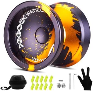 WATIEOBOO C130 yoyo Professional Responsive Yo yo Bearing for Kids 8-12 Beginner Unresponsive yo yo Bearing for Fingerspin Yoyos Tricks with Yoyo Accessories-Black Gold