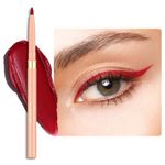 Oulac Red Retractable Eyeliner Pencil 2in1 Waterproof Makeup Stick for Eye Liners and Lip Liners, Smooth and Creamy, Long Lasting Matte Finish, Vegan Beauty, 07 Cherry