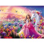 Fishwisdom 100 Piece Jigsaw Puzzle for Kids Age 4-8 Teens Gift Family Time (Princess & Unicorn)