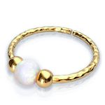 Seamless 14K Gold Filled Thin Helix and Nose Ring - Classic Tiny 20 Gauge Gold Filled Cartilage Nose Gold Beads Simple Hoop Piercing - Stunning Freshwater White Pearl Helix Earring - Handmade 20g Hoop 8mm Diameter 0.3 Inches Ear Jewelry - Hypoallergenic Body Jewelry Women Men Multiple Use