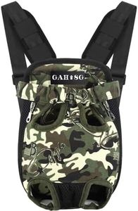 GAHOSG Dog Cat Carrier Backpack Adjustable Pet Carrier Backpack Travel Bag, Easy-Fit for Traveling Hiking Camping for Small Medium Dogs Cats Puppies, Camouflage, XL