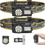 LED Head Torch Rechargeable, 【2 Pac