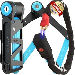 Seatylock FoldyLock Compact Folding Bike Lock and Viking Bike Chain Lock - Patented Sold Secure Approved Bike Locks - Super Strong Antitheft Guard System Bike Locks with Keys for Bikes & Scooters