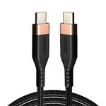 Duracell Usb Type C To Type C 4A(60W) Braided Sync& Charging Cable,Compatible With Mobile,Laptop,Tablets&Macbook,3.9 Feet(1.2M) Supports Power Delivery(Pd) With Rapid Data Transmission,Black