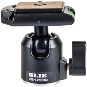 SLIK SBH-200 DQ Compact Ballhead with Quick Release, Supports 8.8 lbs., Black (618-326)