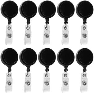 100 Pack Retractable ID Badge Holder Badge Reels with Swivel Alligator Clip Bulk Pack Badge Holders by Premium Badges