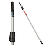 ProDec 4' - 7' (1.2m-2.1m) Aluminium Twist Lock Extension Pole for Paint Roller Frames, Gives Extended Reach When Painting Compatible with Screw and Push Fit Frames, 4 feet - 7 feet