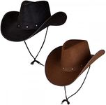 Adult Texan Cowboy Hat Dark Brown &