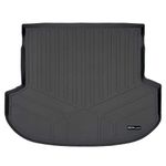 SMARTLINER All Weather Custom Fit Cargo Liner Trunk Floor Mat Black for 2019 Hyundai Santa Fe 5 Passenger Models