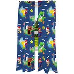 Franco Kids Room Window Curtains Drapes Set, 82 in x 84 in, Super Mario