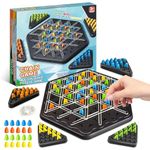 Chain Triangle Chess Game, Wavelength Board Game, Triggle Game, Triggle Rubber Band Game for Kids & Adults, Multiplayer Triangle Board Game for Family Night, Family Games