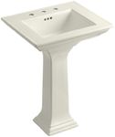 Kohler K-2344-8-96 Memoirs Pedestal Lavatory with Stately Design and 8" Centers, Biscuit