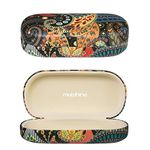 molshine Hard Shell Sunglasses Case,Classic Large Glasses Case for Women Men,Sunglass Eyeglasses (Light Yellow)