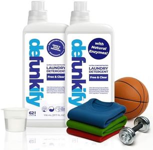 Defunkify Liquid Laundry Detergent | Laundry Soap w/Odor Crushing & Stain Removing Power | EPA Safer Choice, 87% BioBased - 124 Loads (2-Pack of 62 Load Bottles) (Free & Clear)