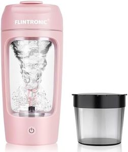 Flictronic Bouteille Shaker de Protéines, 650ml Sans BPA Shaker Cups, Shaker à Protéines Rechargeable USB C Rechargeable, Electric Protein Shake Mixer for Protein Shakes and Meal Replacement-Rose