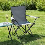 ViberDeal Polyester Portable Fold-able Camping Big Chair with Carry Bag for Travelling (Multicolored)