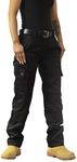 MIG Womens Cargo Combat Work Trousers - Built with Knee pad Pockets, Ideal Tactical Trousers for Women Workwear (Black - 10)