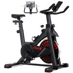 2026 New Dripex Exercise Bike for Home Use, Super Quiet Spin Bike Indoor Cycling Stationary Bike With LCD Momitor & Tablet Holder, Gym Bike for Home Training Cardio, 350lb Capacity(Black)