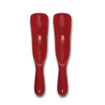 Mr. Carve 7 Inch Plastic Shoe Horn - Lightweight and Durable Slipon Aid | Red - Pack of 2