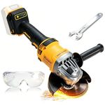 Rueqior Cordless Angle Grinder Compatible with DEWALT 20V Battery, 10000 RPM Brushless Grinder 4-1/2", 3 Variable Speed for Cutting, Griding, Polishing (No Battery)