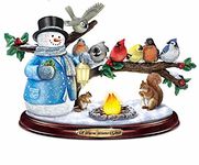 The Bradford Exchange Thomas Kinkade A Warm Winter's Glow Snowman Sculpture