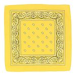 CTM® Cotton Paisley Print Bandana, Gold