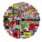 Rock Music Band Stickers, 100 Pcs Vinyl Waterproof Decals Fashion Hip-Hop Decals Graffiti Stickers for Teens Adults Laptop Water Bottle Motorcycle Bicycle Skateboard Luggage Y4-YGTZ (Music)