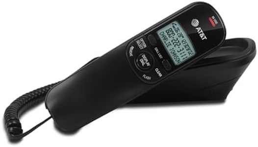 AT&T TR1909B Trimline Corded Phone with Caller ID, Black