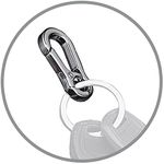 KeySmart Carabiner Clip For Keys - Quick Release Mini Carabiner For Keys - Never Lose Your Keys- Stay Organized With A Carabiner Keychain For Your Belt, Bag or Purse