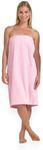 Boca Terry Womens Spa Wrap - 100% Cotton Spa, Shower, Bath and Gym Towel w Snaps - Med/Large, XXL, 4XL, 6XL