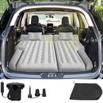 Umbrauto SUV Air Mattress Car Air Mattress 2024 Upgraded Flocking and Extra Thick Oxford Surface Car Sleeping Bed for SUV Back Seat with Electric Air Pump,3M Charging Cable