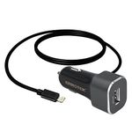 Ennotek Fast Car Charger - 24W/4.8A Dual USB Port with 1m Charging Cable - Compatible with iPhone, iPad, Smart Phones, Tablets, Sat Nav, Dash Cams and More 5V USB Devices