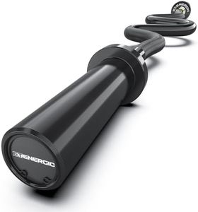 E.T.ENERGIC 47" Olympic Super EZ Curl Bar 500-lbs Capacity Steel Barbell Suitable for 2" Barbell Plates