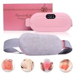Liznoriz Period Cramp Relief Heating Pad Pain Device with 4 Massage Modes for Menstrual Pain and Belly or Back Pain Relief, LED Display, Comfortable Belt