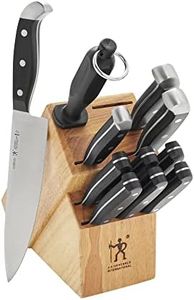 HENCKELS Premium Quality 12-Piece Statement Knife Set with Block, Razor-Sharp, German Engineered Informed by over 100 Years of Masterful Knife Making, Lightweight and Strong, Dishwasher Safe