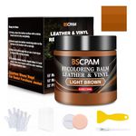 Light Brown Leather Recoloring Balm,8.5oz Leather Sofa Scratch/Stain Remover,Leather Repair kit for Vinyl Furniture and Car Interior,Leather Dye Paint for Scratched and Faded,Leather Color Restorer