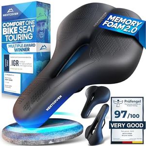 NEXTCOVER® Bike Seat with Memory Foam 2.0 and [Volume-Air] Suspension I Maximum Riding Comfort I Bike seat Cushion for Men & Women I Mountain Bike Saddle, Exercise Bike, Road Bike Seat, Bicycle Seat