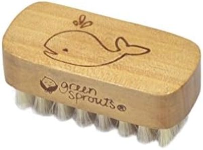 green sprouts Baby Nail Brush, Gently Cleans Baby’s Nails, Soft, Natural bristles for Comfort, Easy to Grasp Wood Handle, Made from Natural, Non-Petroleum Materials