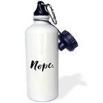 3dRose Wb_219528_1 Humorous Water Bottle White