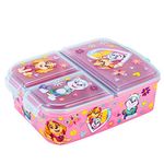 Zawadi Global Paw Patrol Kids Childrens Multi Compartment Rectangular School Travel Lunch Food Box Sandwich Bento Container, BPA Free